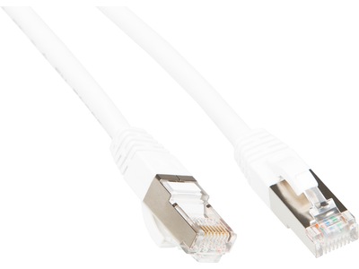 Nätverkskabel Cat6a vit 0,5m
