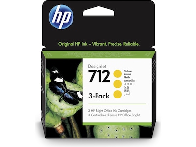HP bläck 712 3-pack Gul