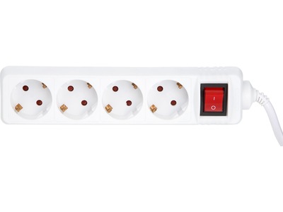 Grenuttag 4x uttag 3m (vit)