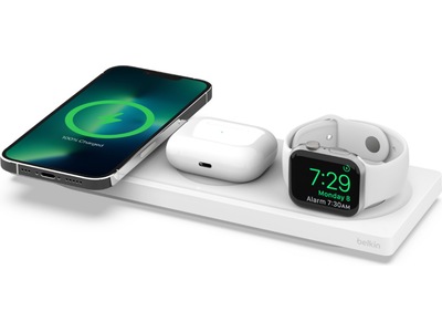 Belkin Boost Charge Pro trådlös laddare 3-in-1 (vit)