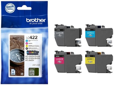 Brother bläck LC422VALDR Valuepack