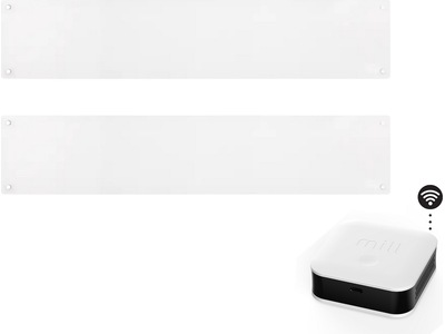 Mill Glass WiFi Gen 3 Panelelement 1050W (vit) 2pk + Sense