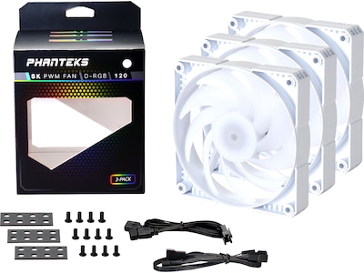 Phanteks SK PWM Fläkt 120mm D-RGB 3pack (vit)
