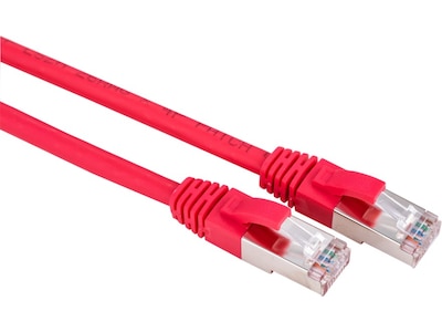 Nätverkskabel Cat6a röd 1m