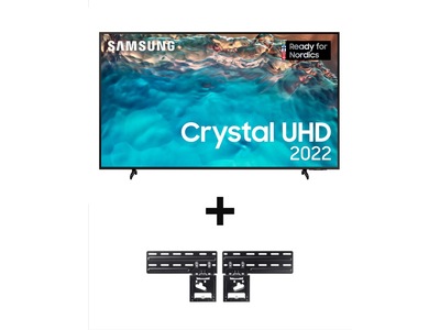 Samsung 55″ BU8005 4K Crystal UHD TV + Samsung Slim Fit väggfäste