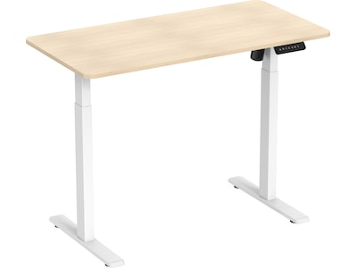 Ergonomiskt höj-/sänkbord 120cm (vit/eik)