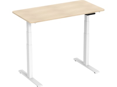 Ergonomiskt höj-/sänkbord 120cm (vit/eik)