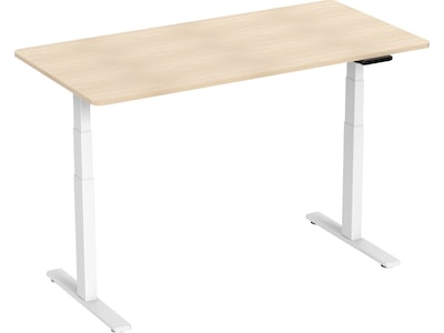 Ergonomiskt höj-/sänkbord 150cm (vit/eik)