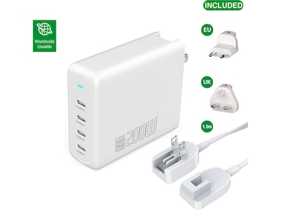 4Smarts GaN Flex Pro 200W Väggladdare (vit)