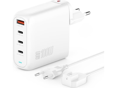 4smarts GaN Flex Pro 100W Väggladdare (vit)