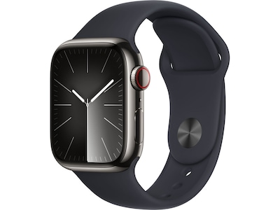 Apple Watch Series 9 GPS + LTE 41mm Rostfritt stål (grafit)