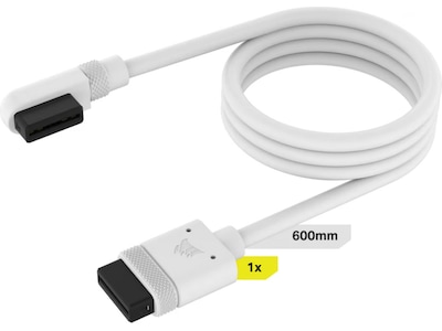 Corsair iCUE LINK Kabel 90° 600 mm (vit)