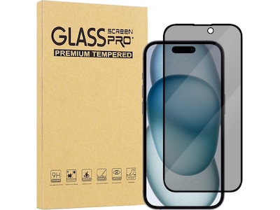 iiglo iPhone 15 Pro 3D Privacy Skärmskydd