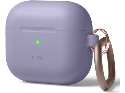 Elago Airpods 3 Silikonfodral med karbinhake (lavender gray)