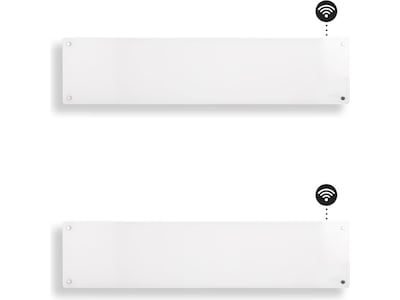 Mill Glas WiFi Gen 3 Panelelement 850W (vit) 2-pack