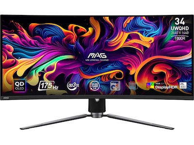 Produktfoto för 34" MSI MAG 341CQP QD-OLED - 0.03 ms - Skärm
