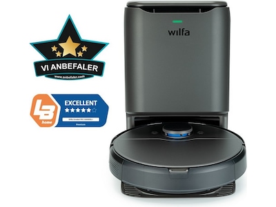Wilfa RVC-D4000SL+ Innobot robotdammsugare inkl. tömningsstation (svart)