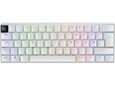 Logitech G Pro X 60 Lightspeed Tactile trådlöst gamingtangentbord (vit)