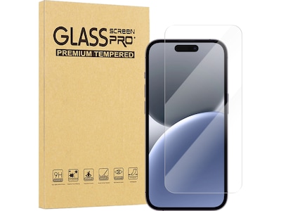 iiglo iPhone 16 Plus / 15 Plus Clear Glass skärmskydd