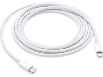 Apple Lightning till USB-C-kabel 2m (vit)
