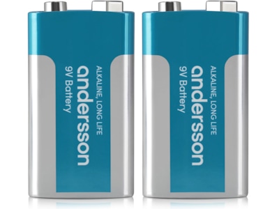 Andersson 2-pack alkaliska 9V-batterier
