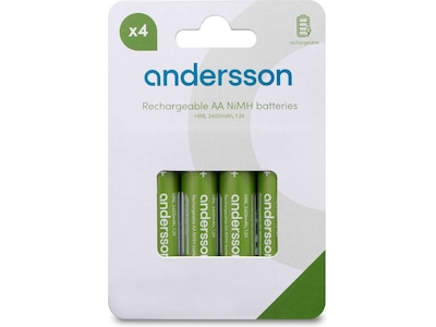 Andersson uppladdningsbart AA batteri 4-pk