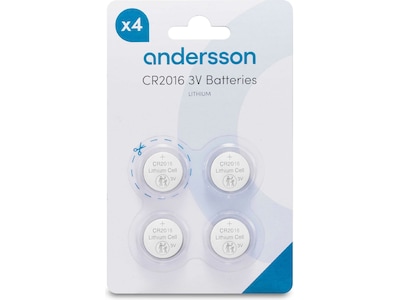 Andersson CR2016 Litiumbatteri 4-pk
