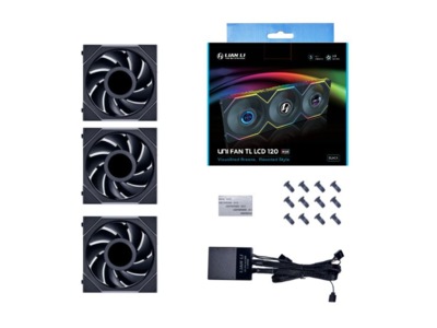 Lian Li UNI FAN TL LCD Fläkt 3pk (svart)