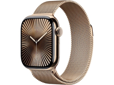 Alternativ bild 0 för Apple Watch Series 10 GPS + Cellular 42mm - Gold Titanium Case with Gold Milanese Loop
