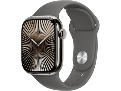 Apple Watch Series 10 GPS + LTE 42mm Titan (naturlig)