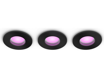 Philips Hue Xamento Bathroom innfäld downlight 3-pack (svart)