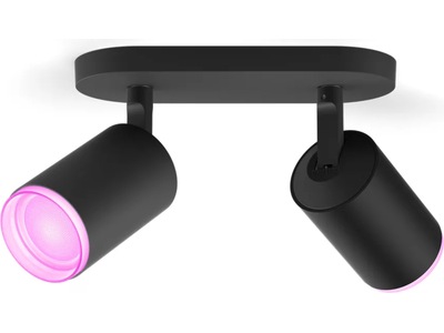 Philips Hue Fugato med 2 spotlights (svart)