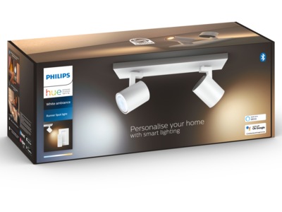 Philips Hue Runner spotlampa 2 lampor (vit)