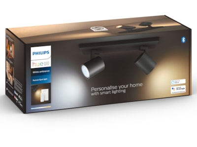 Philips Hue Runner spotlampa 2 lampor (svart)