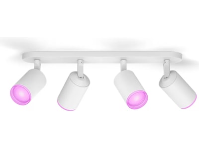 Philips Hue Fugato med 4 spotlights (vit)