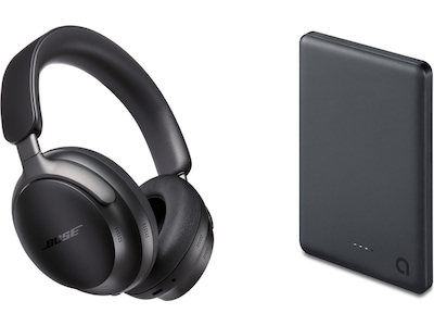 Bose QuietComfort Ultra trådlösa hörlurar, Over-Ear (svart) + powerbank