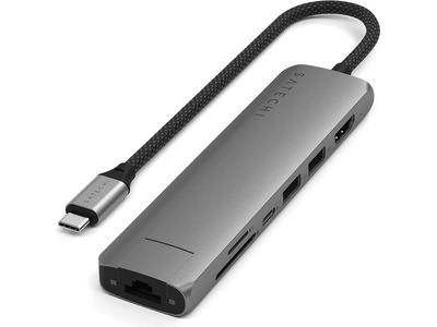 Satechi 7-i-1 Slim Multiport docking (rymdgrå)