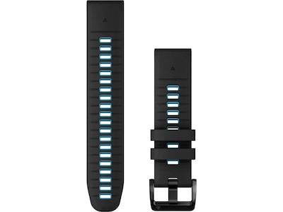 Garmin QuickFit Silikonarmband 22mm (svart/cirrusblå)