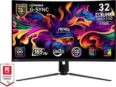 MSI 32" 4K curved gamingskärm MAG 321CUP QD-OLED
