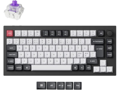 Keychron Q1 HE 75% QMK trådlöst gamingtangentbord (svart)