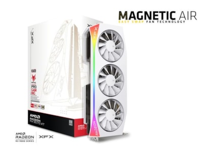XFX Mercury AMD Radeon RX 9070XT OC White Magnetic Air Edition with RGB