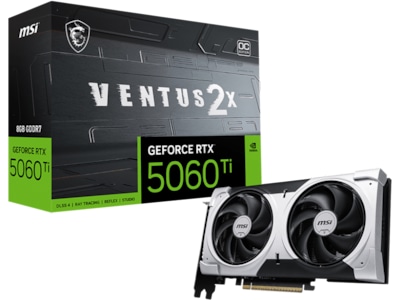 MSI GeForce RTX 5060 Ti 8G VENTUS 2X OC PLUS - Grafikkort - GeForce RTX 5060 Ti - 8 GB GDDR7 - PCIe 5.0 x16 - 3 x DisplayPort, HDMI MSI GeForce RTX 5060 Ti 8G VENTUS 2X OC PLUS - Grafikkort - GeForce RTX 5060 Ti - 8 GB GDDR7 - PCIe 5.0 x16 - 3 x DisplayPort, HDMI