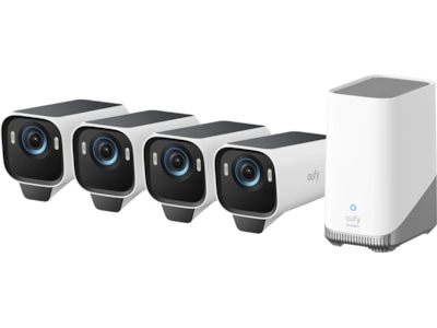 Eufy eufyCam S3 Pro övervakningskamera Kit 4 pack + HomeBase S380