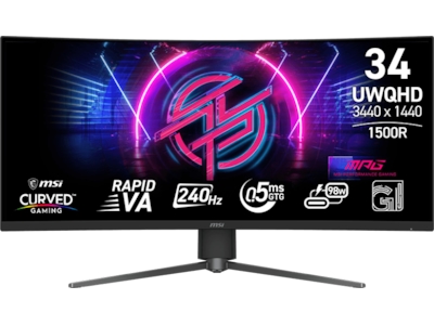 MSI 34" curved gamingskärm MAG 346CQRF X24