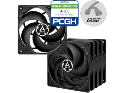 Alternativ bild 0 för ARCTIC P12 PWM PST Value Pack - Lådfläkt - 120 mm - svart