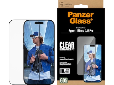 PanzerGlass iPhone 17 / 16 Pro Skärmskydd