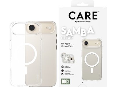 PanzerGlass CARE iPhone Air Samba Hardcase skal (transparent/vit)