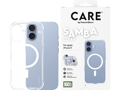 PanzerGlass CARE iPhone 17 Samba Hardcase skal (transparent/vit)