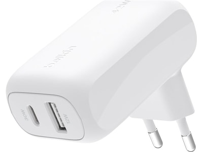Belkin BoostCharge Dual väggladdare 42W (vit)