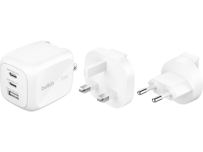 Belkin BoostCharge Pro GaN 70W väggladdare + reseadapter